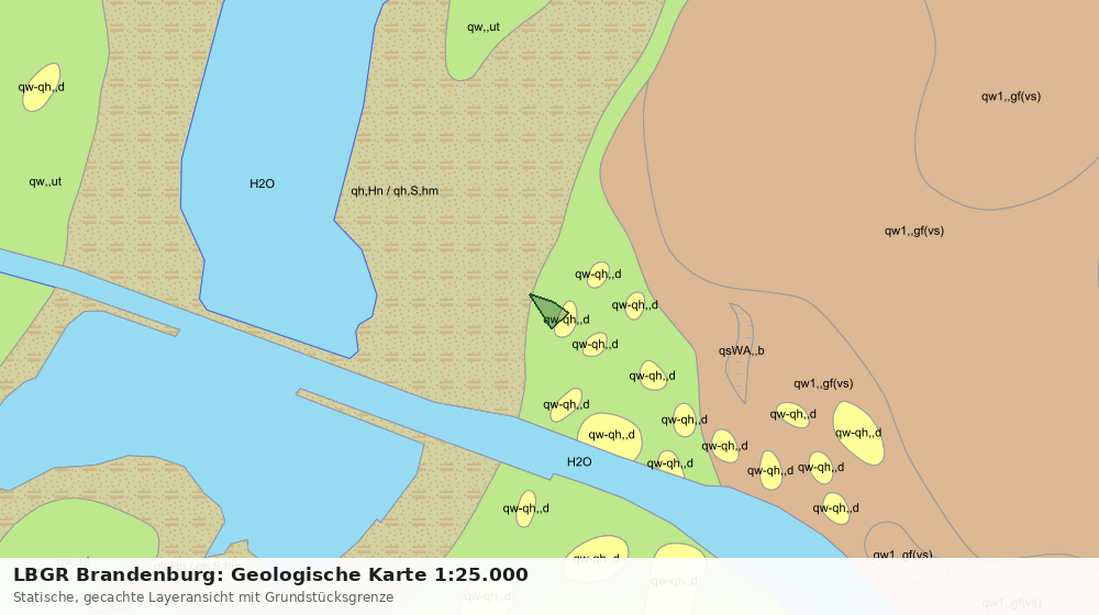 Statische Kartenansicht: LBGR Brandenburg: Geologische Karte 1:25.000