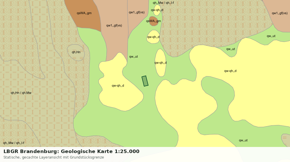 Statische Kartenansicht: LBGR Brandenburg: Geologische Karte 1:25.000