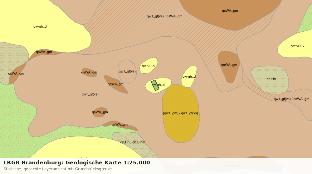 Statische Kartenansicht: LBGR Brandenburg: Geologische Karte 1:25.000