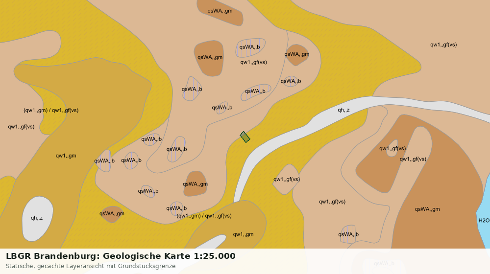 Statische Kartenansicht: LBGR Brandenburg: Geologische Karte 1:25.000