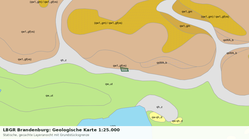 Statische Kartenansicht: LBGR Brandenburg: Geologische Karte 1:25.000
