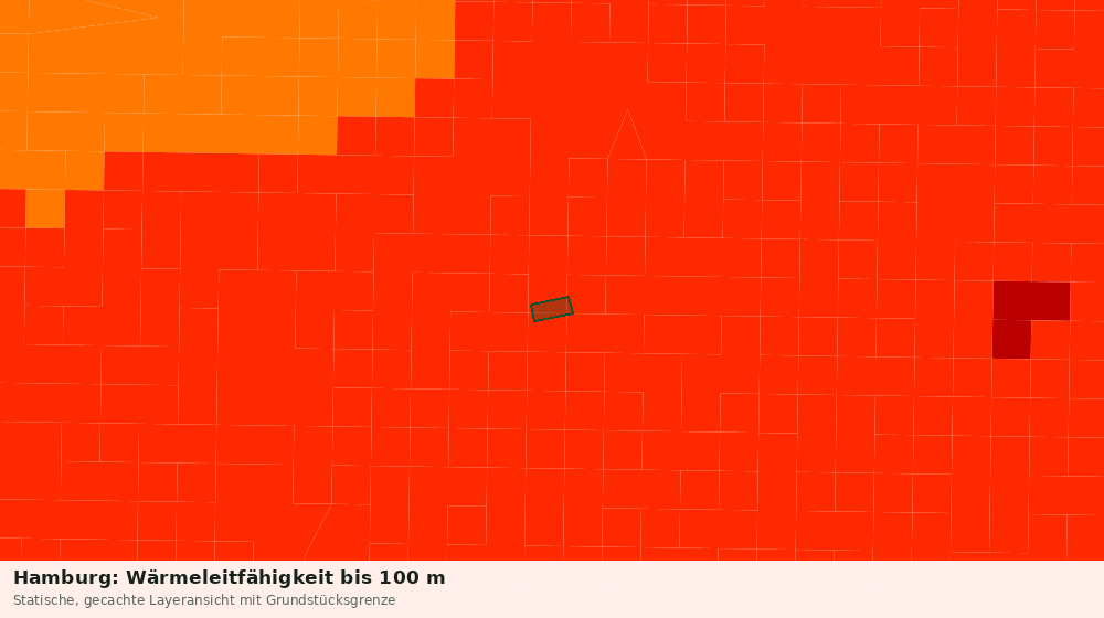 Statische Kartenansicht: Hamburg: Wärmeleitfähigkeit bis 100 m