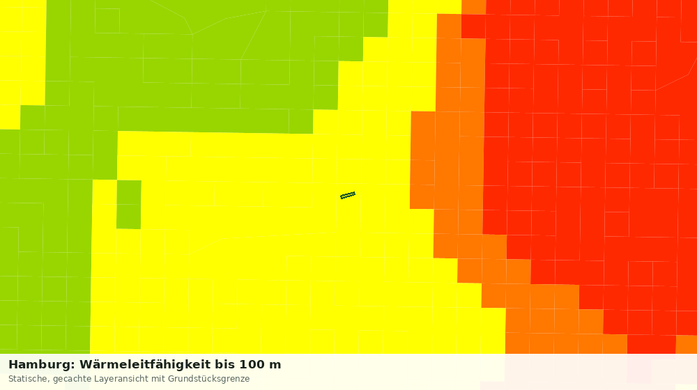 Statische Kartenansicht: Hamburg: Wärmeleitfähigkeit bis 100 m