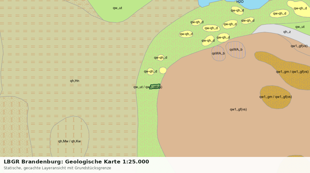 Statische Kartenansicht: LBGR Brandenburg: Geologische Karte 1:25.000