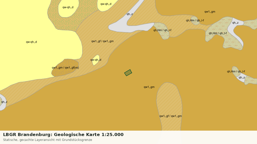Statische Kartenansicht: LBGR Brandenburg: Geologische Karte 1:25.000