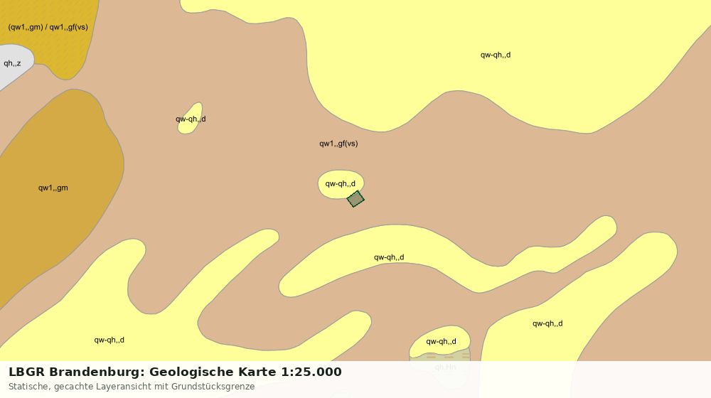 Statische Kartenansicht: LBGR Brandenburg: Geologische Karte 1:25.000