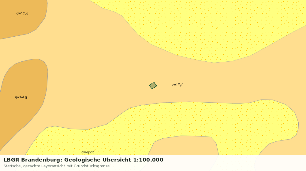 Statische Kartenansicht: LBGR Brandenburg: Geologische Übersicht 1:100.000