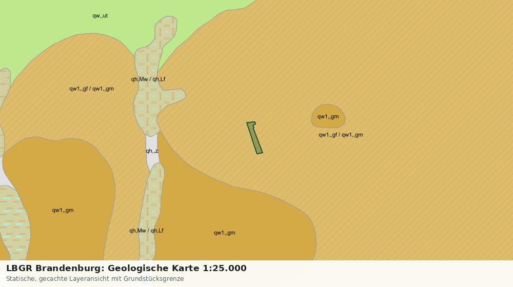 Statische Kartenansicht: LBGR Brandenburg: Geologische Karte 1:25.000