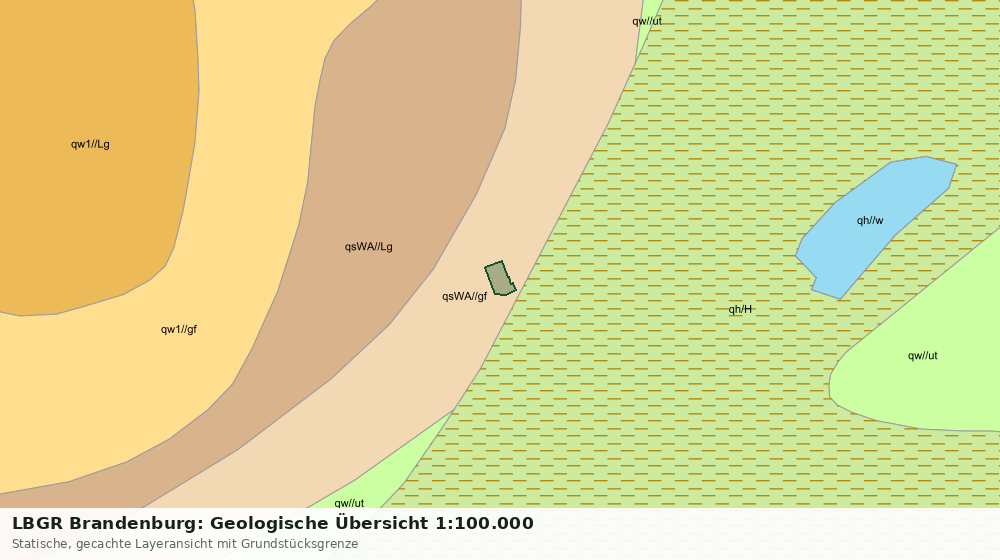 Statische Kartenansicht: LBGR Brandenburg: Geologische Übersicht 1:100.000