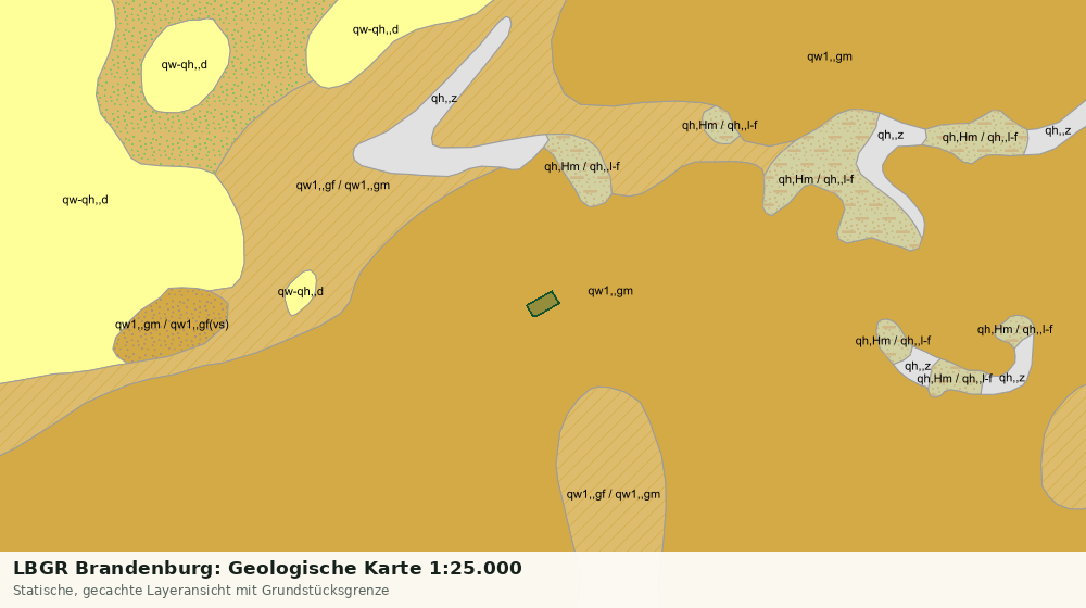 Statische Kartenansicht: LBGR Brandenburg: Geologische Karte 1:25.000