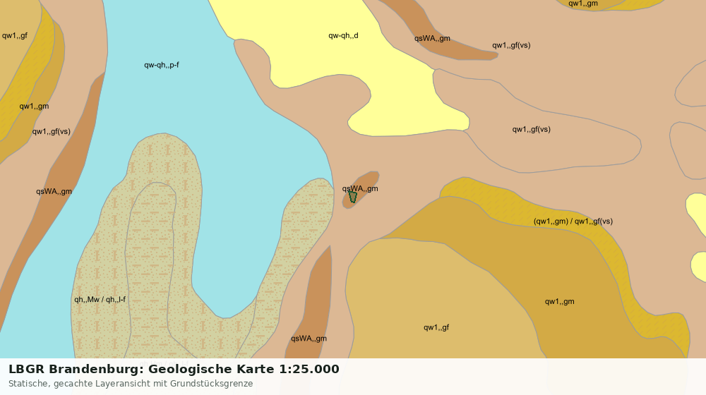 Statische Kartenansicht: LBGR Brandenburg: Geologische Karte 1:25.000