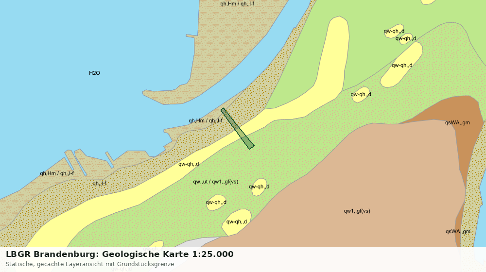 Statische Kartenansicht: LBGR Brandenburg: Geologische Karte 1:25.000