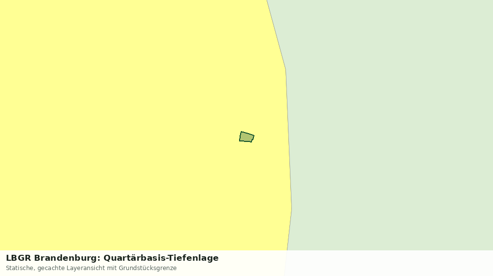 Statische Kartenansicht: LBGR Brandenburg: Quartärbasis-Tiefenlage