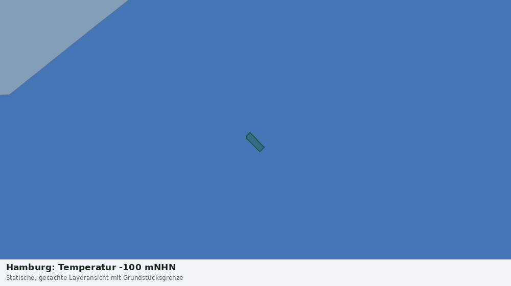 Statische Kartenansicht: Hamburg: Temperatur -100 mNHN
