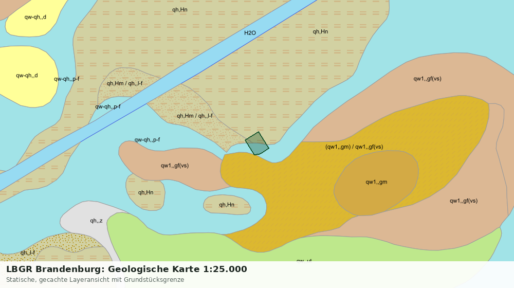 Statische Kartenansicht: LBGR Brandenburg: Geologische Karte 1:25.000