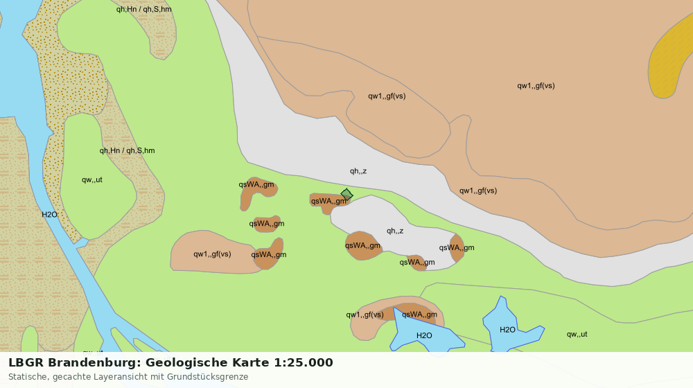 Statische Kartenansicht: LBGR Brandenburg: Geologische Karte 1:25.000