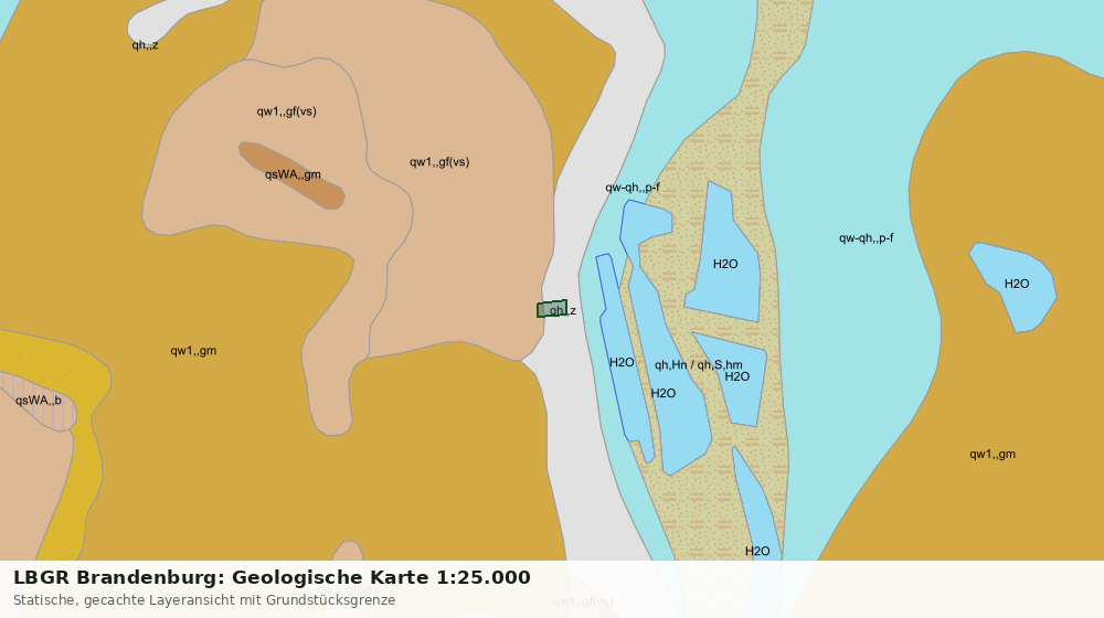 Statische Kartenansicht: LBGR Brandenburg: Geologische Karte 1:25.000