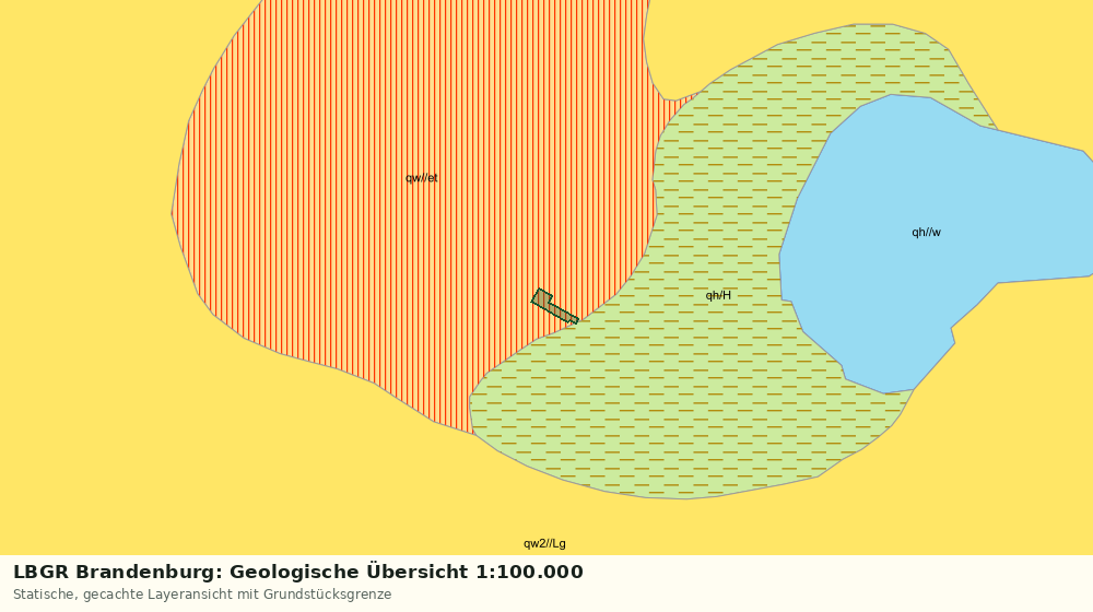 Statische Kartenansicht: LBGR Brandenburg: Geologische Übersicht 1:100.000