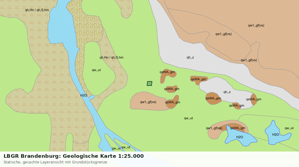 Statische Kartenansicht: LBGR Brandenburg: Geologische Karte 1:25.000