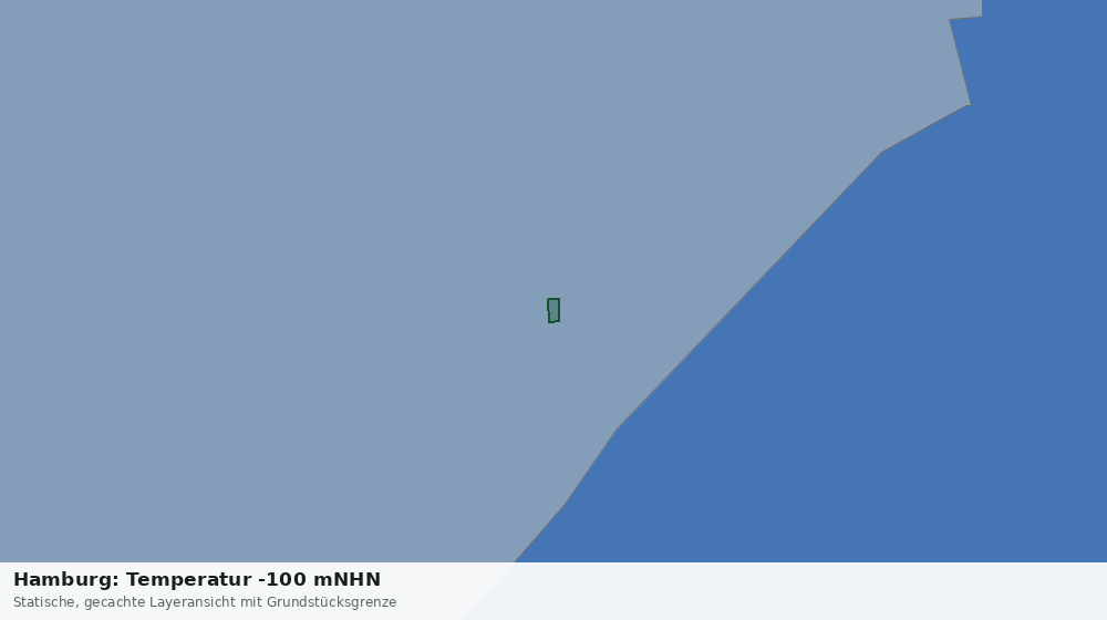 Statische Kartenansicht: Hamburg: Temperatur -100 mNHN