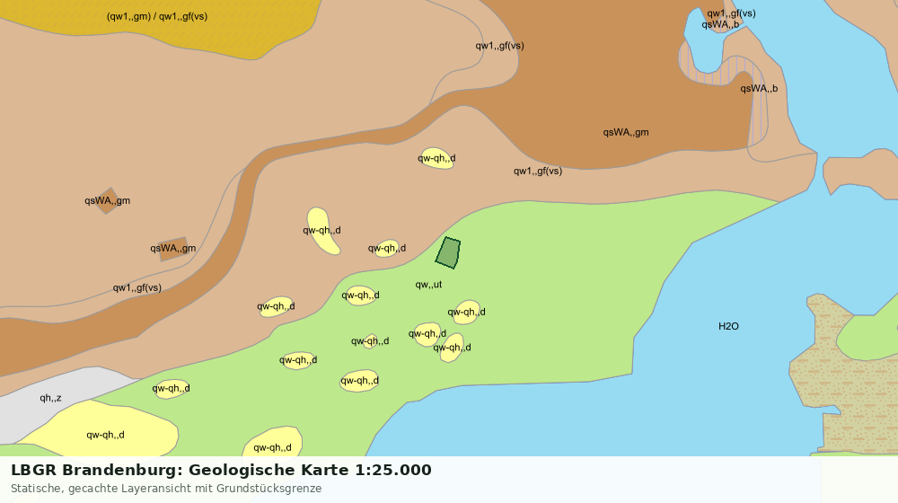 Statische Kartenansicht: LBGR Brandenburg: Geologische Karte 1:25.000