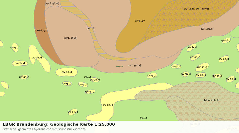 Statische Kartenansicht: LBGR Brandenburg: Geologische Karte 1:25.000