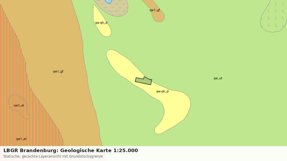 Statische Kartenansicht: LBGR Brandenburg: Geologische Karte 1:25.000