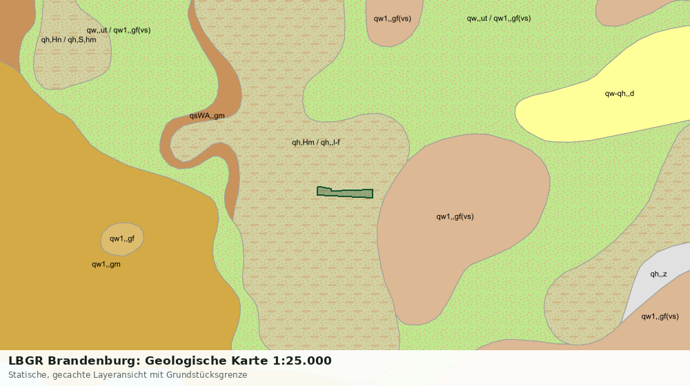Statische Kartenansicht: LBGR Brandenburg: Geologische Karte 1:25.000