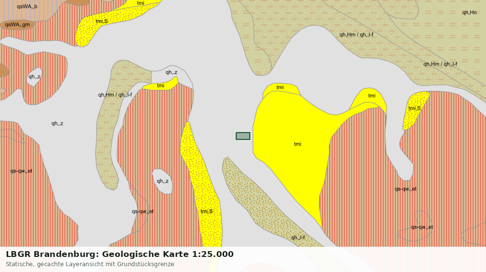 Statische Kartenansicht: LBGR Brandenburg: Geologische Karte 1:25.000