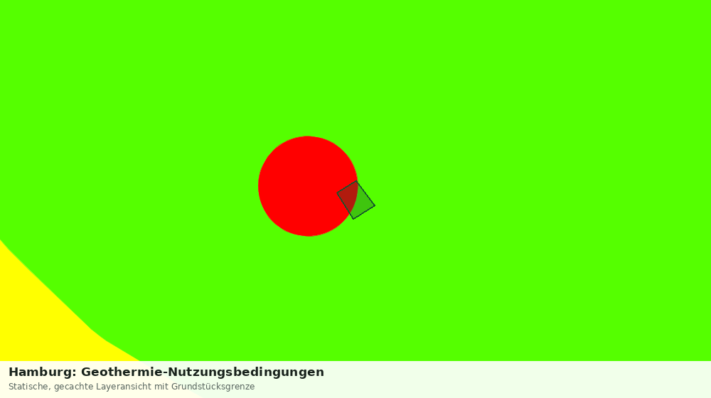 Statische Kartenansicht: Hamburg: Geothermie-Nutzungsbedingungen