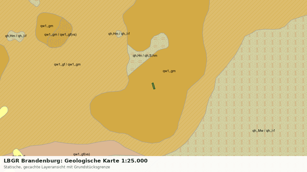 Statische Kartenansicht: LBGR Brandenburg: Geologische Karte 1:25.000