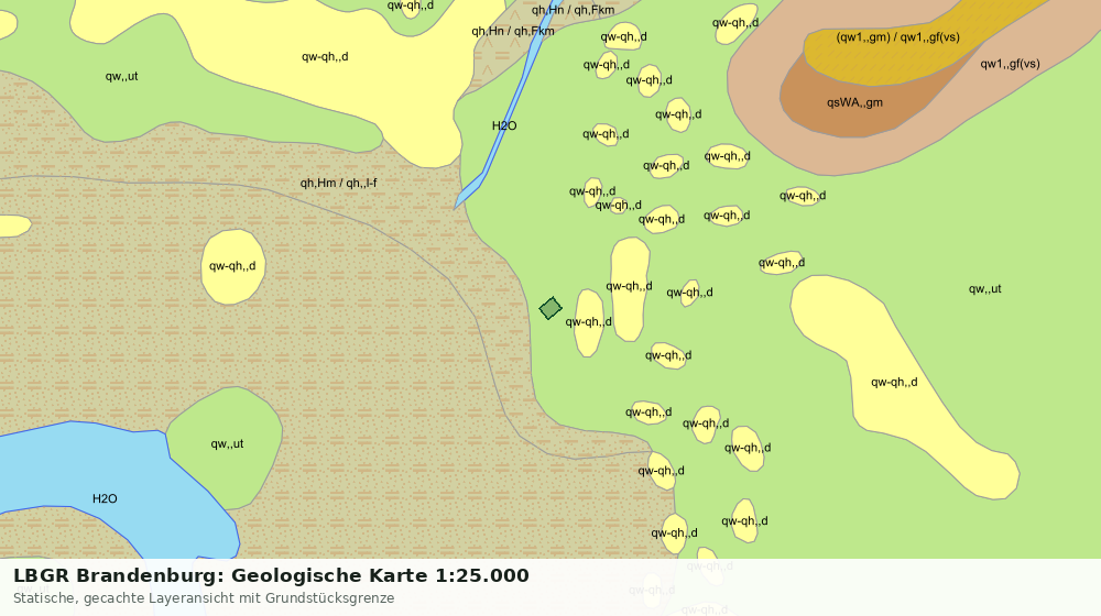 Statische Kartenansicht: LBGR Brandenburg: Geologische Karte 1:25.000