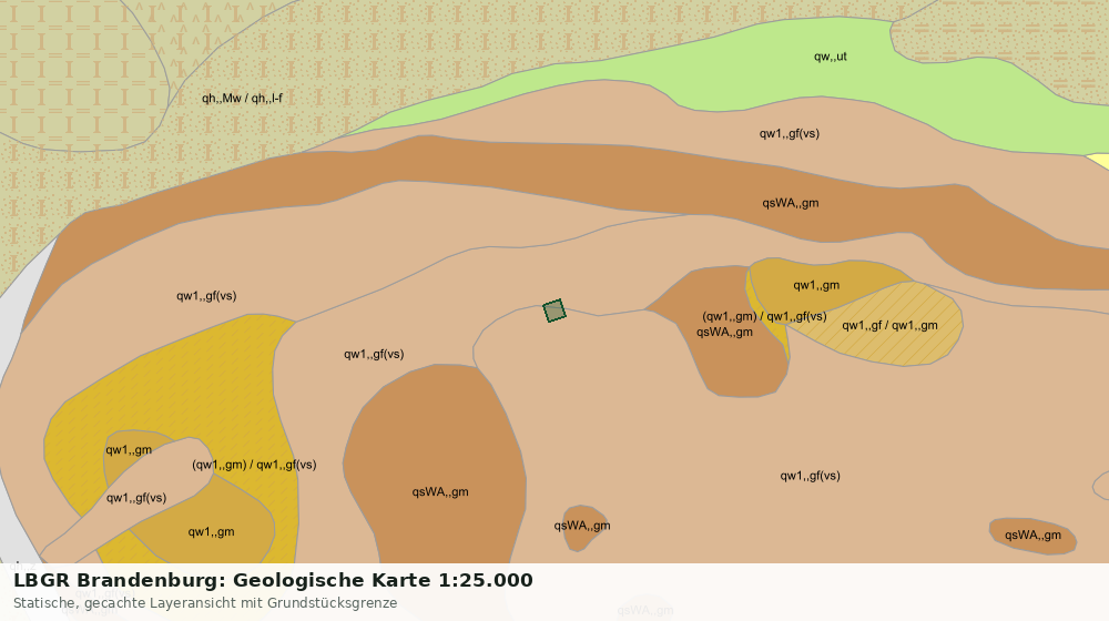 Statische Kartenansicht: LBGR Brandenburg: Geologische Karte 1:25.000