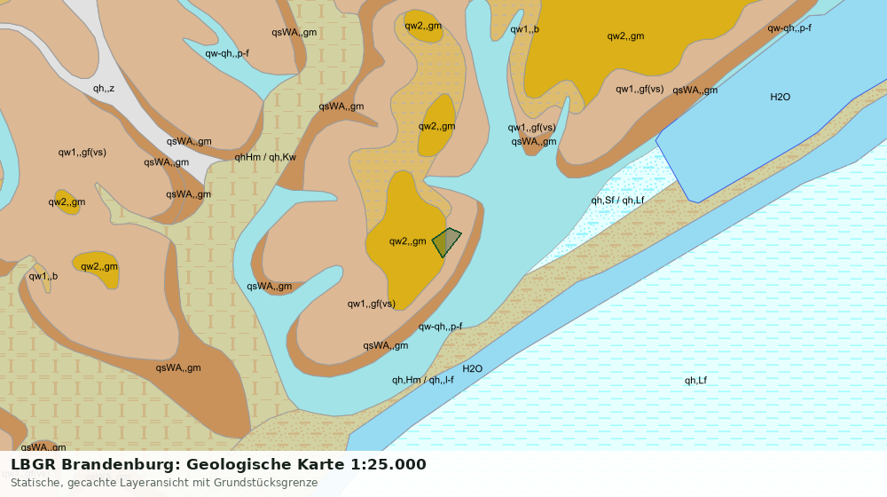 Statische Kartenansicht: LBGR Brandenburg: Geologische Karte 1:25.000