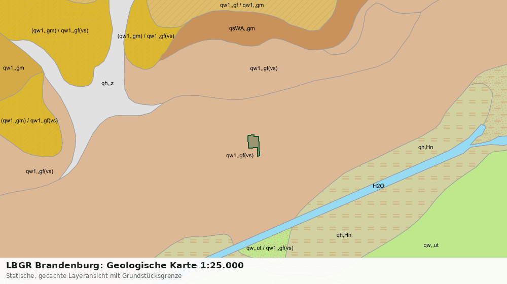 Statische Kartenansicht: LBGR Brandenburg: Geologische Karte 1:25.000