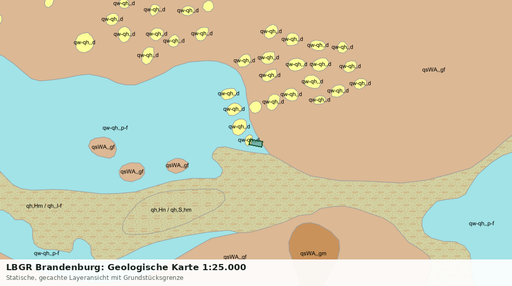 Statische Kartenansicht: LBGR Brandenburg: Geologische Karte 1:25.000