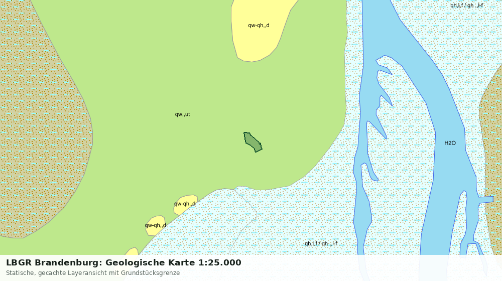 Statische Kartenansicht: LBGR Brandenburg: Geologische Karte 1:25.000