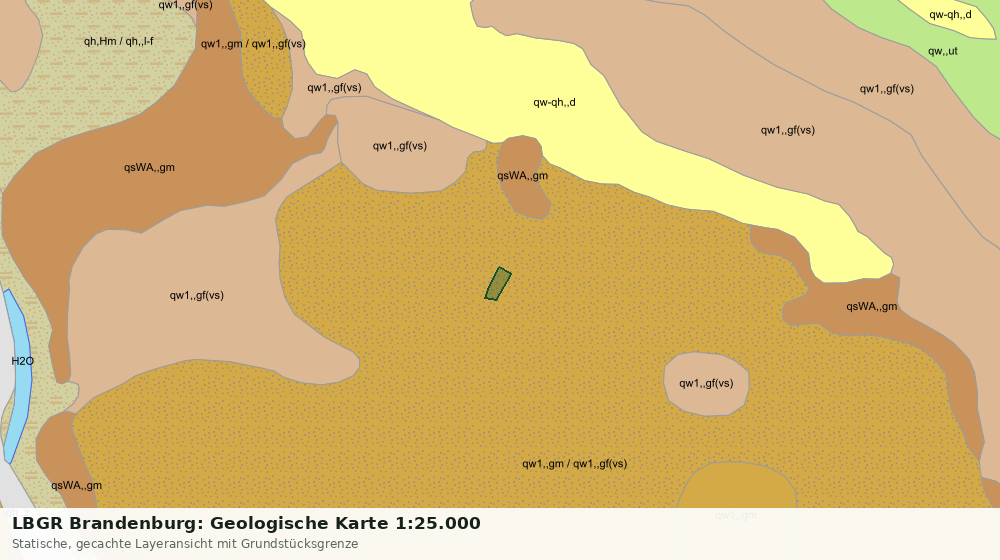 Statische Kartenansicht: LBGR Brandenburg: Geologische Karte 1:25.000