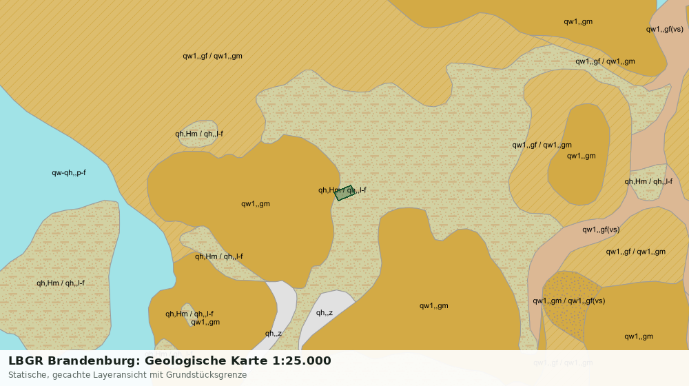 Statische Kartenansicht: LBGR Brandenburg: Geologische Karte 1:25.000
