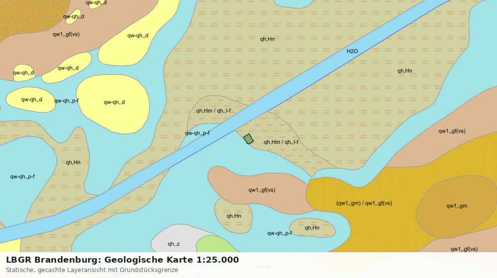 Statische Kartenansicht: LBGR Brandenburg: Geologische Karte 1:25.000