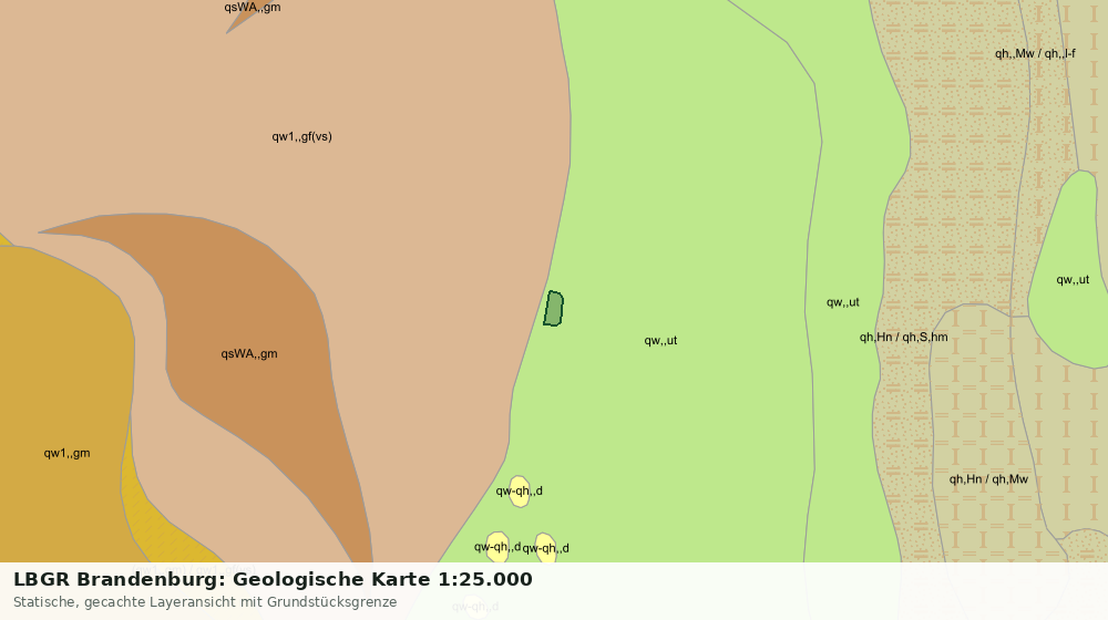 Statische Kartenansicht: LBGR Brandenburg: Geologische Karte 1:25.000