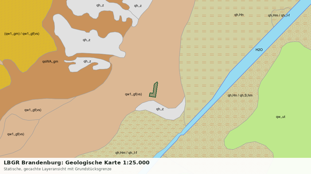 Statische Kartenansicht: LBGR Brandenburg: Geologische Karte 1:25.000