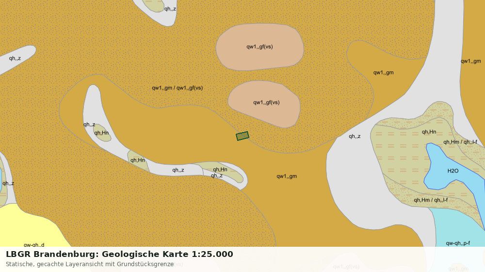 Statische Kartenansicht: LBGR Brandenburg: Geologische Karte 1:25.000