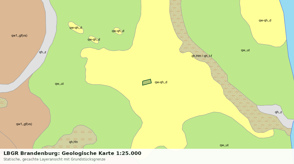 Statische Kartenansicht: LBGR Brandenburg: Geologische Karte 1:25.000
