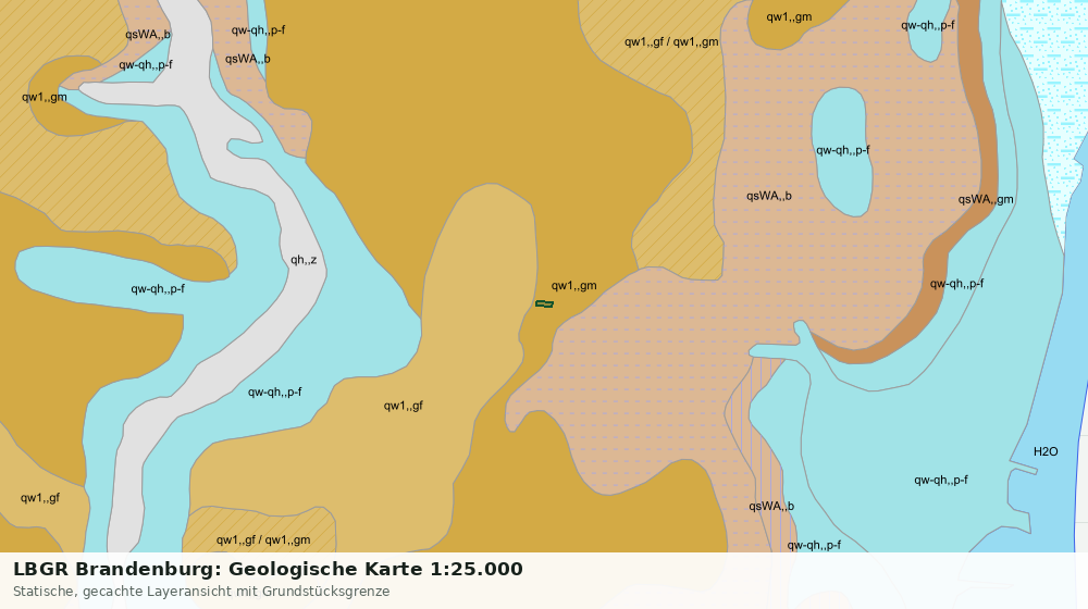 Statische Kartenansicht: LBGR Brandenburg: Geologische Karte 1:25.000