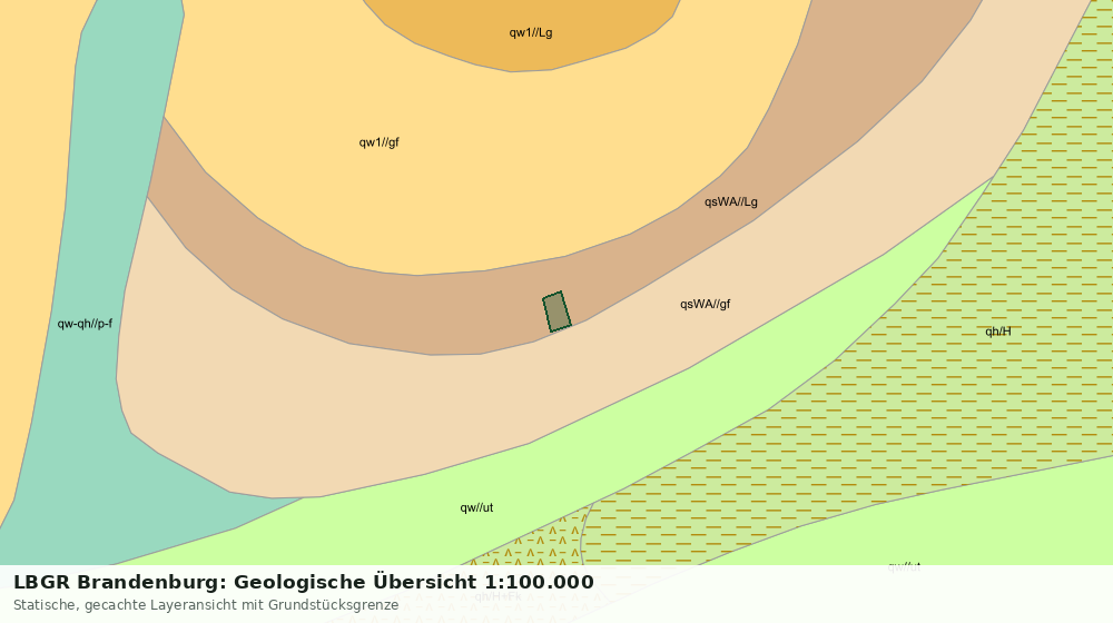 Statische Kartenansicht: LBGR Brandenburg: Geologische Übersicht 1:100.000