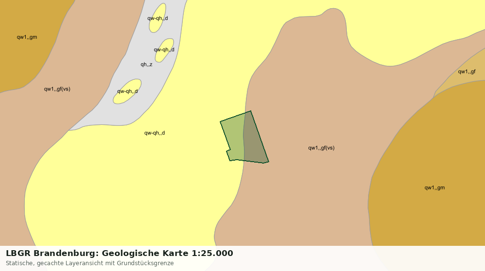 Statische Kartenansicht: LBGR Brandenburg: Geologische Karte 1:25.000