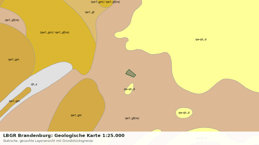 Statische Kartenansicht: LBGR Brandenburg: Geologische Karte 1:25.000