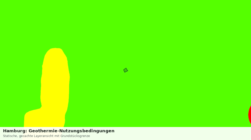 Statische Kartenansicht: Hamburg: Geothermie-Nutzungsbedingungen