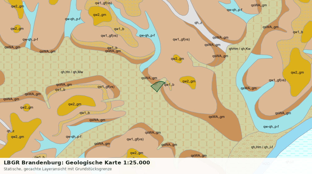 Statische Kartenansicht: LBGR Brandenburg: Geologische Karte 1:25.000
